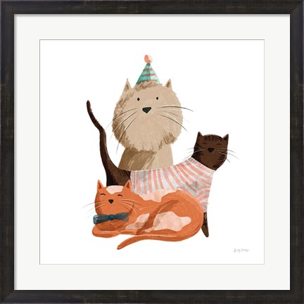 Framed Picnic Pets Cats II Print
