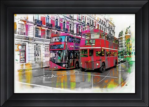 Framed London Bus Print