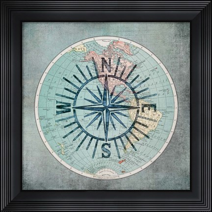 Framed Western Hemisphere Print