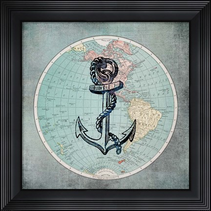 Framed Western Hemisphere II Print