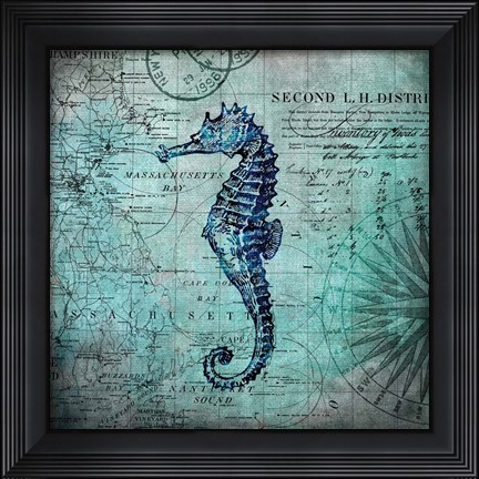 Framed Sea Horse Print