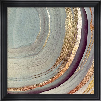 Framed Grey Marble Swirl Print