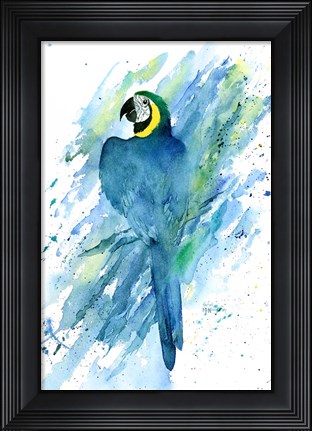 Framed Green Macaw Print
