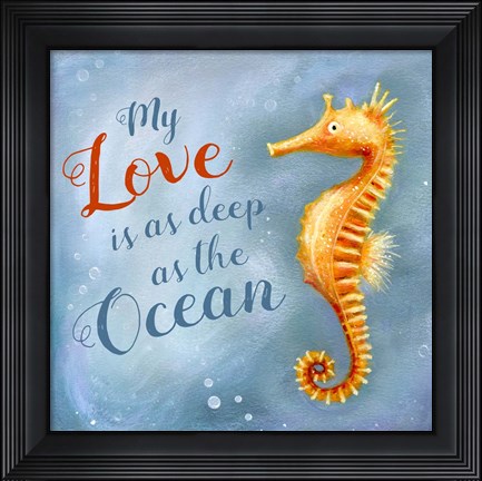 Framed Seahorse Print