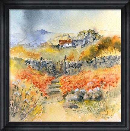Framed Through the Poppies Print