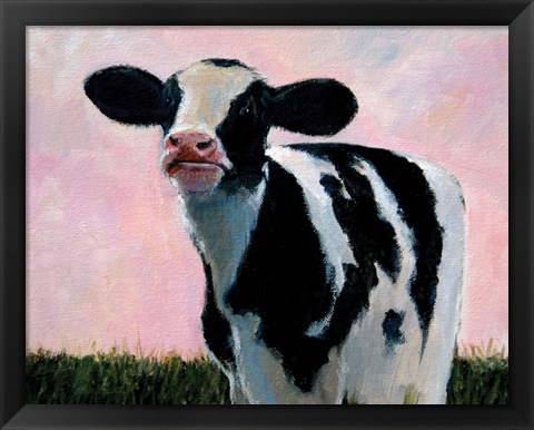 Framed Looking At You - Cow Print