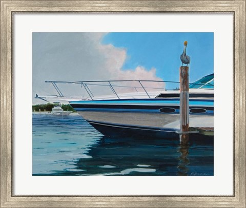 Framed Speed Boat Print