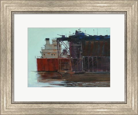 Framed Iron Ore Dock Print