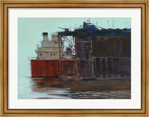 Framed Iron Ore Dock Print