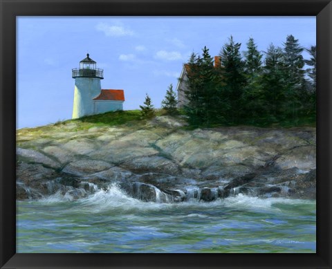 Framed Curtis Island Lighthouse Print