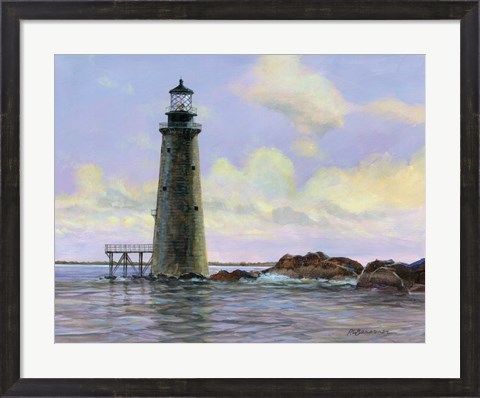 Framed Graves Lighthouse - Boston Print