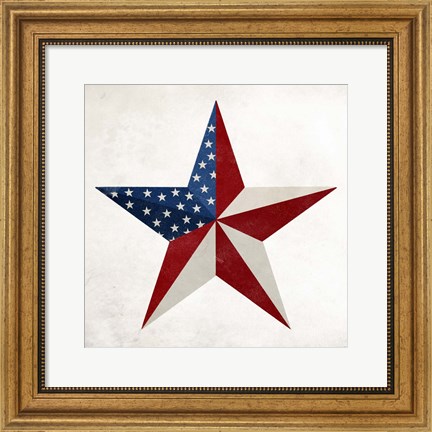 Framed Star Flag Print
