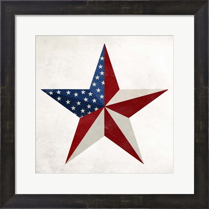 Framed Star Flag Print