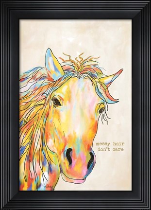 Framed Messy Hair Print