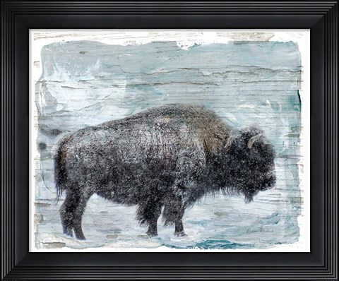 Framed Winter Buffalo Print