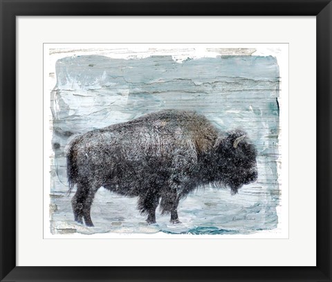 Framed Winter Buffalo Print