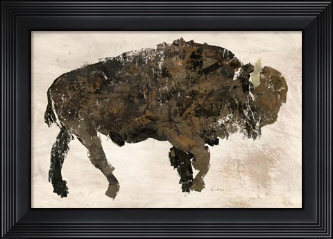 Framed Abstract Buffalo Print