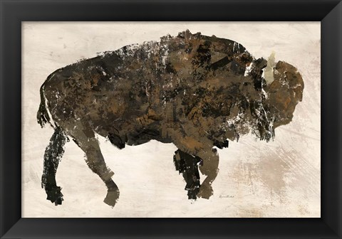 Framed Abstract Buffalo Print