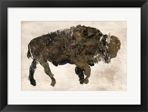 Framed Abstract Buffalo Print