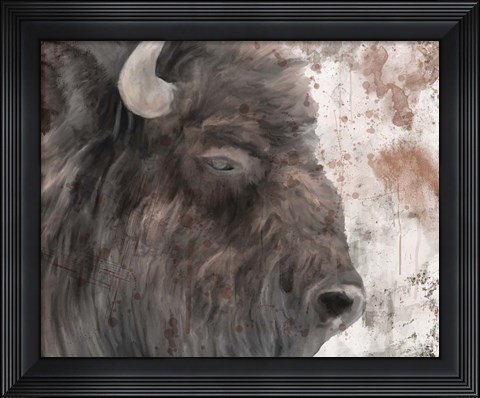 Framed Yellowstone Buffalo Print