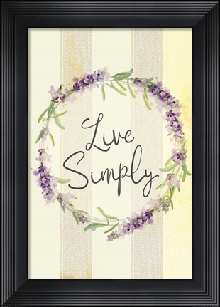 Framed Live Simply Lavender Print