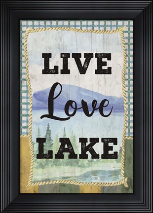 Framed Love, Love, Lake Print