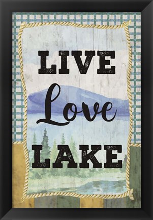 Framed Love, Love, Lake Print