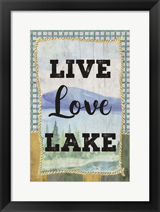 Framed Love, Love, Lake Print