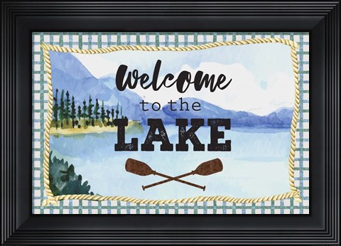 Framed Welcome to the Lake Print