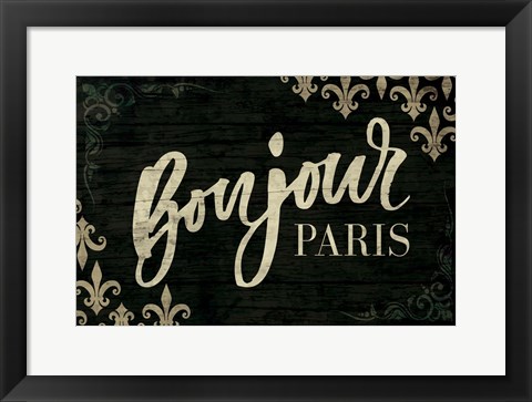 Framed Bonjour Print