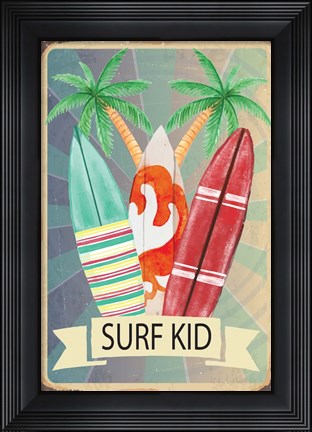 Framed Surf Kid Print