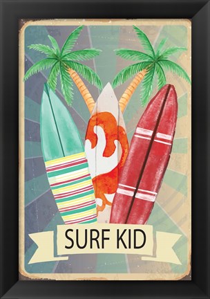 Framed Surf Kid Print