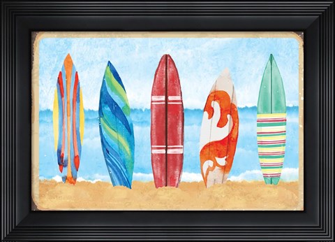 Framed Surf Boards Print
