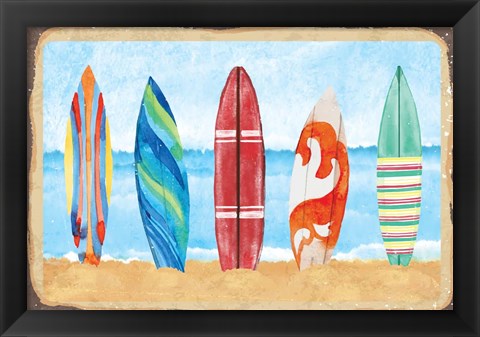 Framed Surf Boards Print