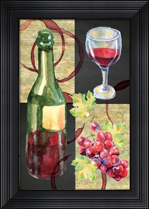 Framed Kitchen Wine Print