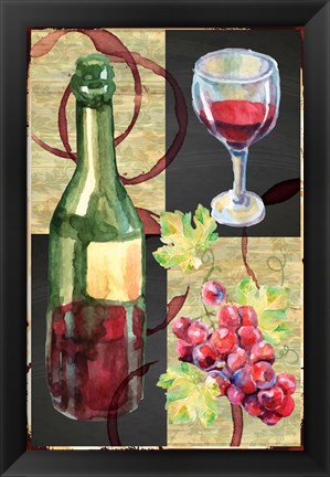 Framed Kitchen Wine Print