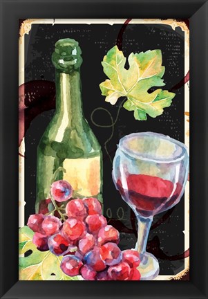 Framed Kitchen Wine II Print