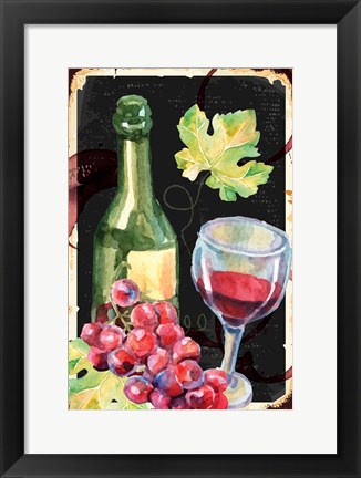 Framed Kitchen Wine II Print