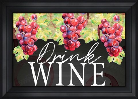 Framed Drink Wine Print