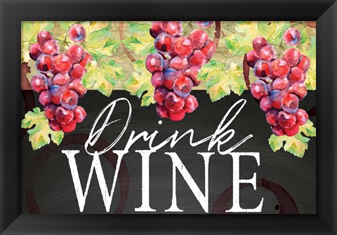 Framed Drink Wine Print