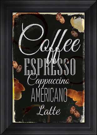 Framed Kitchen Coffee Print