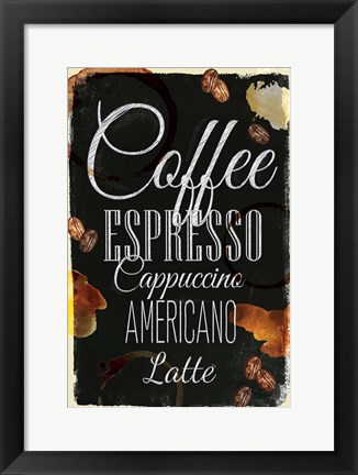 Framed Kitchen Coffee Print