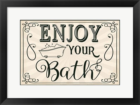 Framed Enjoy Your Bath Print