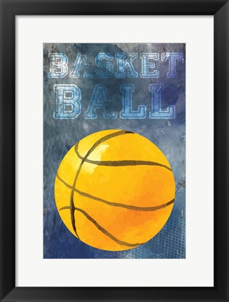 Framed Basketball Print