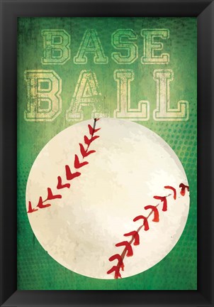 Framed Baseball Print