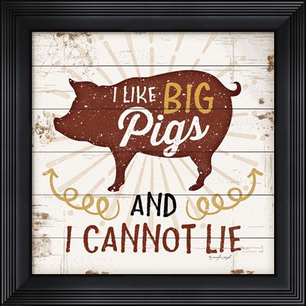 Framed Big Pigs Print