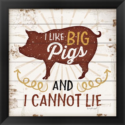 Framed Big Pigs Print