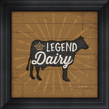 Framed Legend Dairy Print