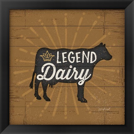 Framed Legend Dairy Print