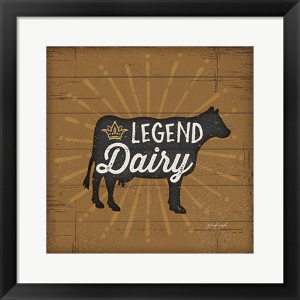 Framed Legend Dairy Print